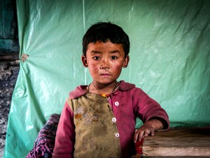 A young Tibetan boy in the Delekling Tibetan Refugee Settlement